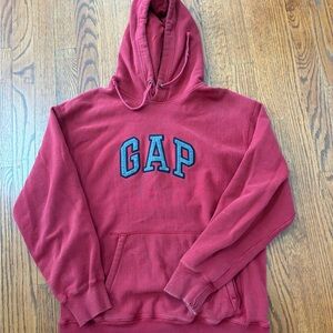Vintage Gap Men’s Brick Red Hoodie Size Small EUC
